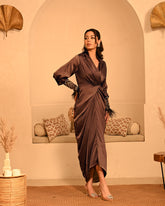 Mocha mousse Sage Shirtdress